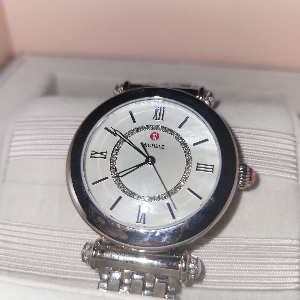 Genuine Diamond (.19 cttw) Michele Watch